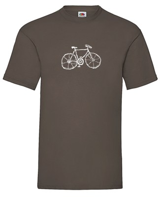 FRUIT OF THE LOOM T-shirt με στάμπα K4915  ΚΑΦΕ